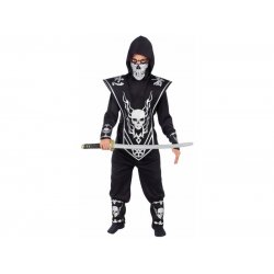 Αποκριάτικη Παιδική Στολή Ninja Ασημί - Μαύρο
